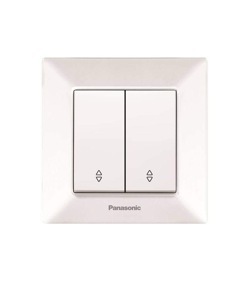 გადამრთველი  PANASONIC ARKEDIA SLIM  რევერსით  2-ნი თეთრი 