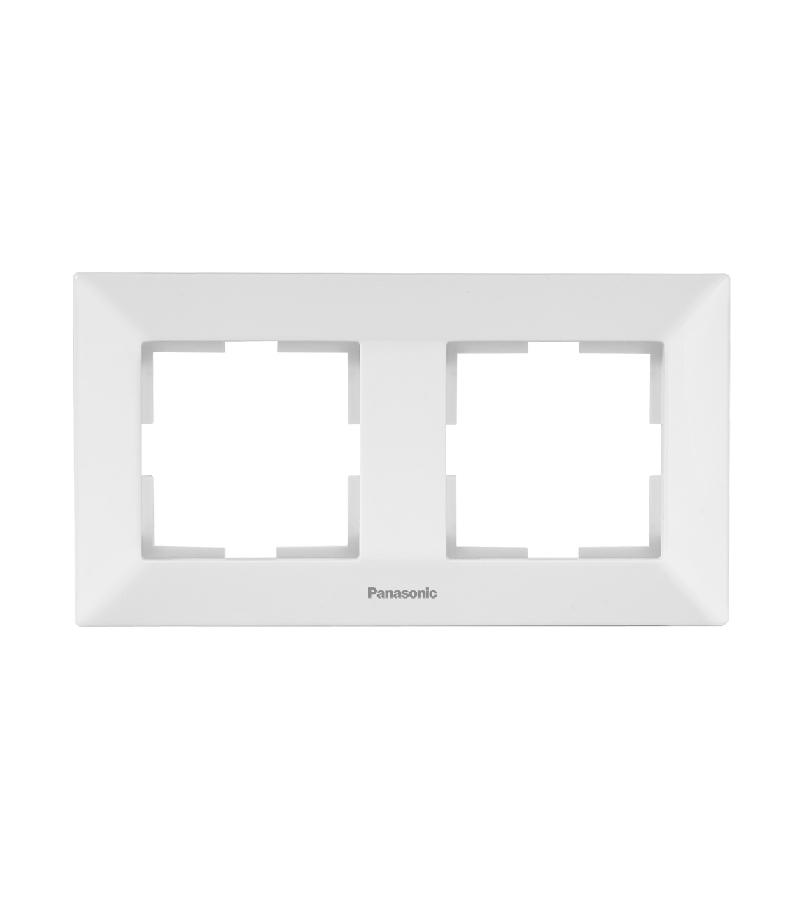 ჩამრთველ-როზეტის კანტი  PANASONIC ARKEDIA SLIM  2-ნი თეთრი  ჰორიზონტალური