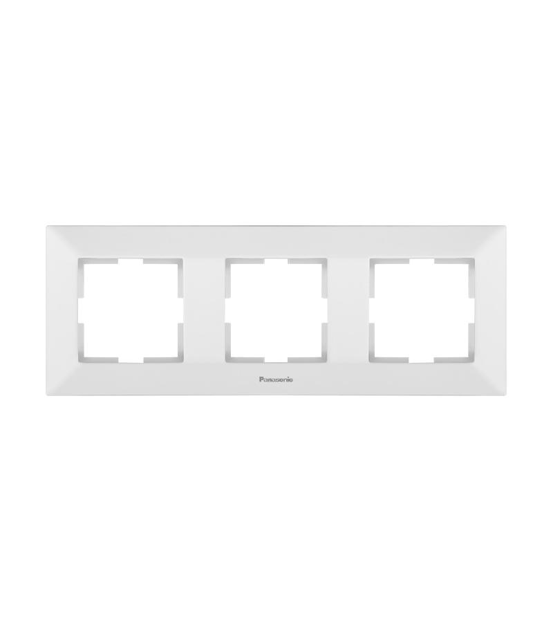 ჩამრთველ-როზეტის კანტი  PANASONIC ARKEDIA SLIM  3-ნი თეთრი  ჰორიზონტალური