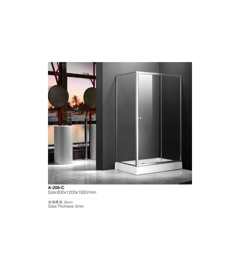 საშხაპე კაბინა კომპლექტში  A-206-C ზომა. 80*120*195 სმ Aokelya