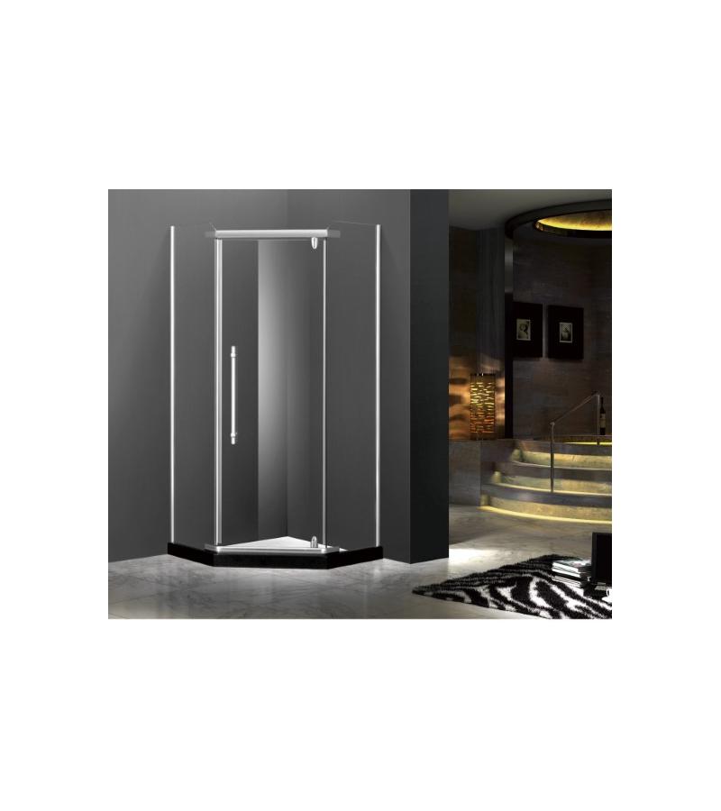 საშხაპე კაბინის მინის კომპლ.  A-65-8  ზომა.  80*80*195 სმ  შავი კანტით  5*6 სმ Aokelya