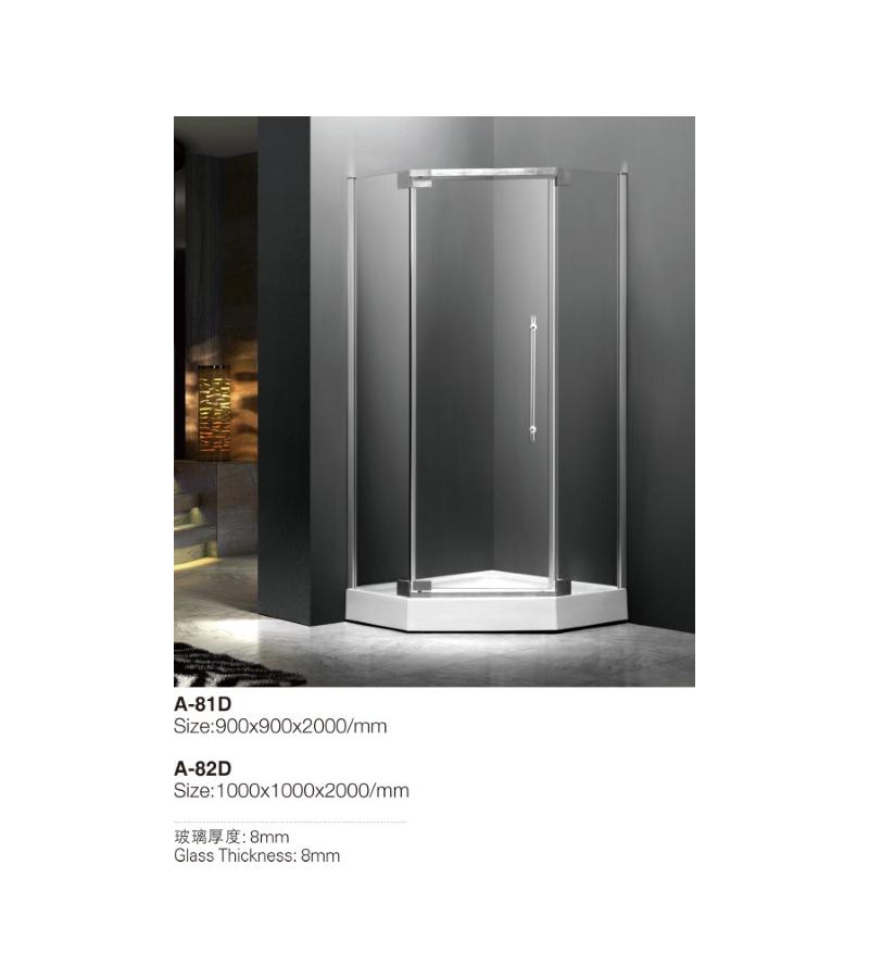 საშხაპე კაბინა კომპლექტში  A-82D ზომა. 100*100*205 სმ Aokelya