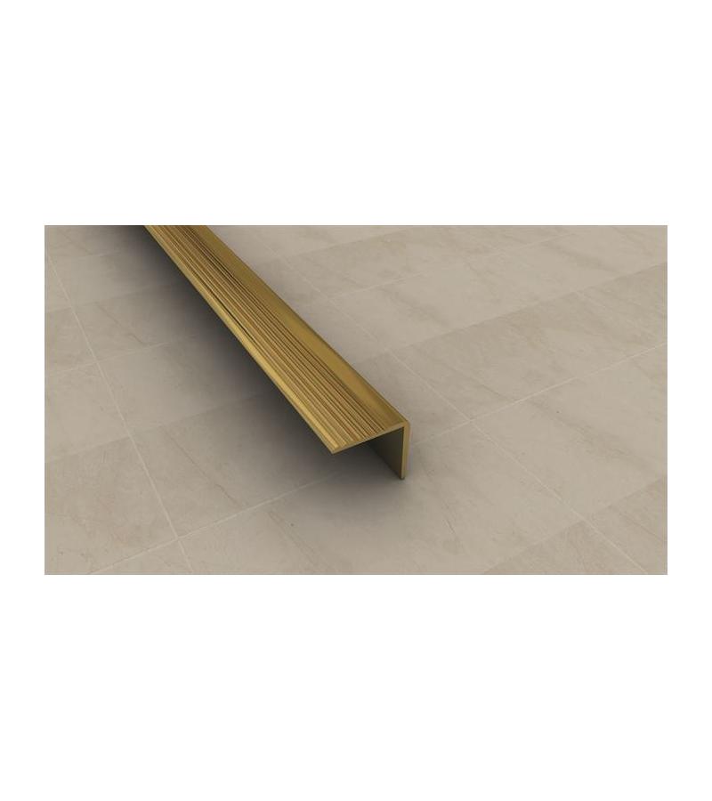 L stair tread aluminum SMT-1175 10X24 2.7m golden brown. SAMET