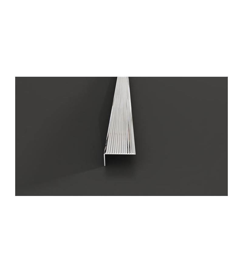 ალუმინის კუთხე გოფრირებული  SMT-1107  22მმ  2,7მ  პრიალა   მწარ.  SAMET 