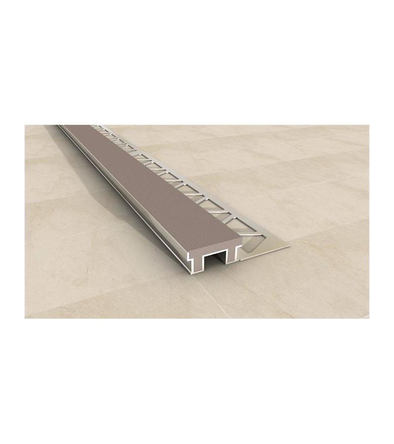 Stair step edge aluminum SMT-1048 11mm 2.5m beige brown. SAMET