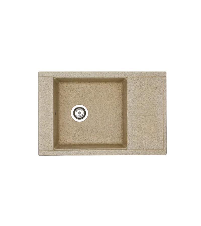 სამზარეულოს ნიჟარა Делия 78 ფერი Песочный მწარ. AQUATON