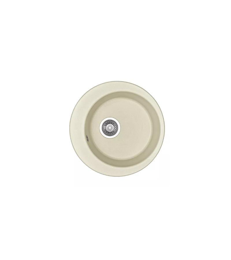 Кухонная мойка ИВЕРИЯ, круглая, 480 мм, цвет Жемчуг