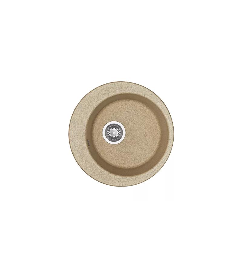 Кухонная мойка ИВЕРИЯ, круглая, 480 мм, цвет Песочный
