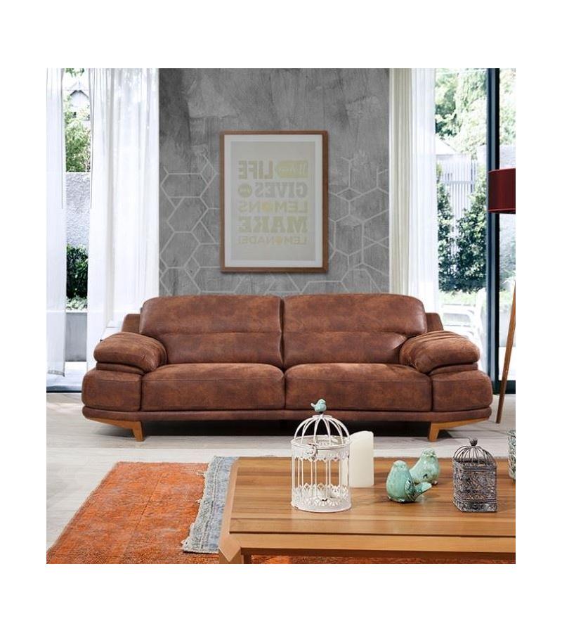 Sofa NIRVANA 3 pieces 280*260 cm color. NAPPA 00N2 bitter. CURIZON