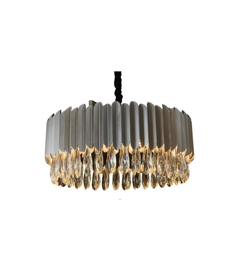 Люстра №9608-600/12 размер. 30*1250 серый МАННИСИ