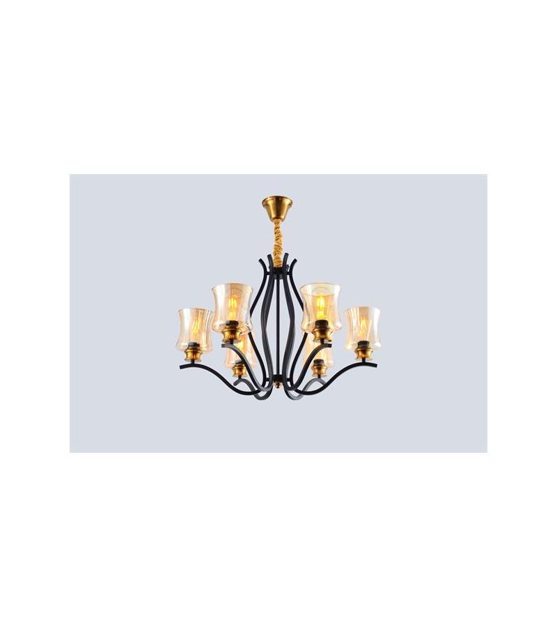 Chandelier #GZ-XNR-8 Black A8820-6