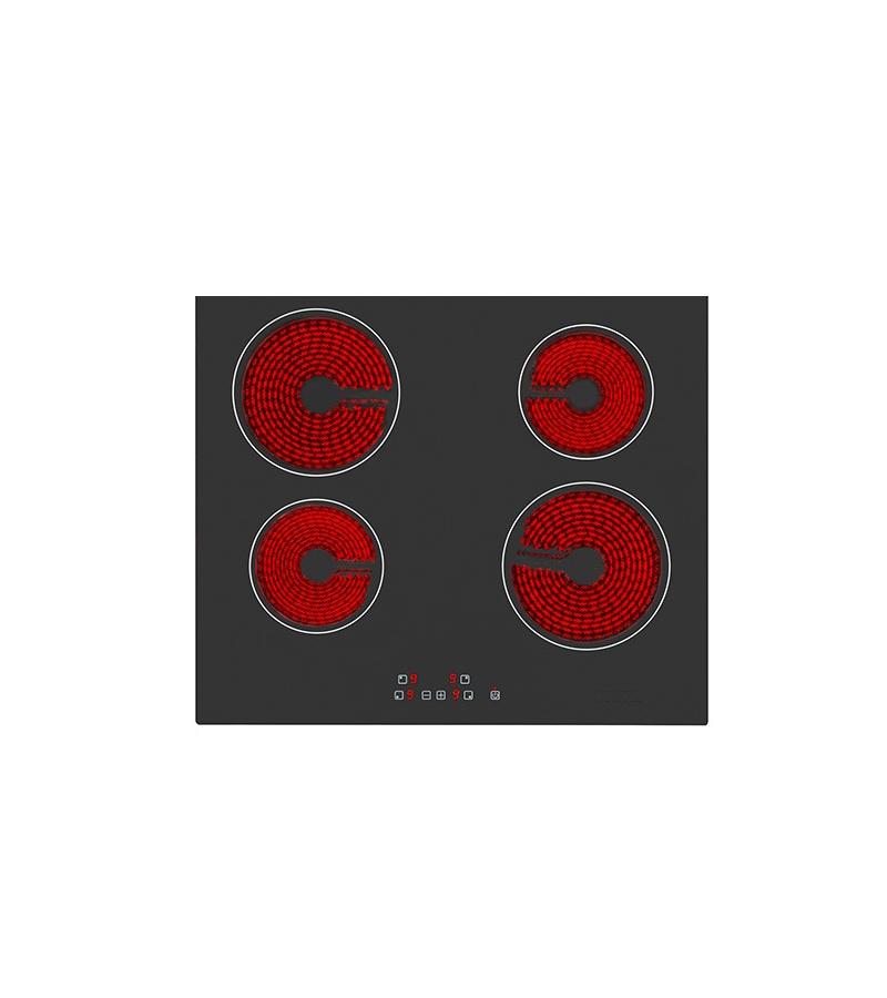 ელექტროქურა  4-ნი  V 604 BL  60სმ   შავი მინით   მწარ. ALVEUS 