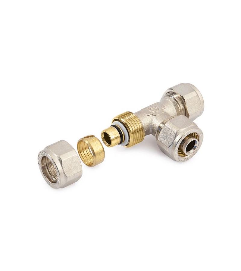 Трехключевая латунная система 16 мм Компр. ОБЩАЯ ФИТИНГА ИТАЛИЯ