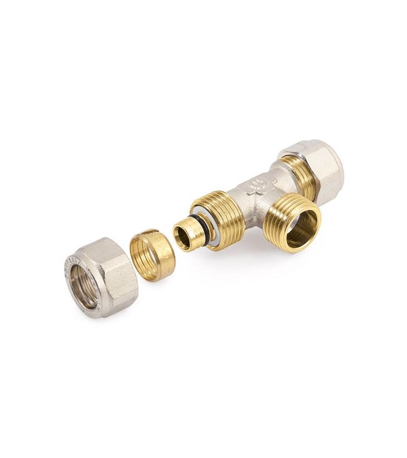 სამკაპი თითბერის გარე ხრახ. 16x1/2  სისტემა Compr.  GENERAL FITTINGS  ITALY