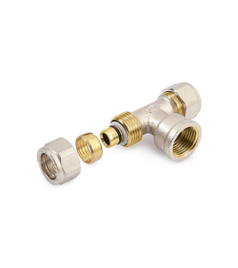 Латунный внутренний винт с тремя шпонками. 20x1/2 Система компр. ОБЩАЯ ФИТИНГА ИТАЛИЯ