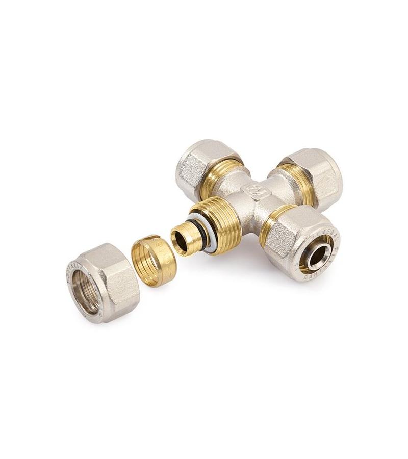 ჯვარედინი თითბერის  16-მმ  სისტემა Compr.  GENERAL FITTINGS  ITALY