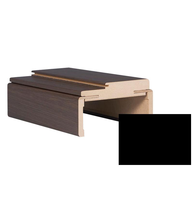 კარების ჩარჩო ცალკე კომპლექტში 10 სმ  ( Mat Black) Teleskop