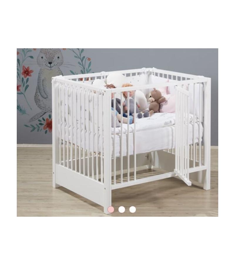 საბავშვო საწოლი თეთრეულით, ლეიბით, მატრასით  ISABELLE  ზომა. 95*115 სმ  ფერი. BEYAZ   მწარ. OTTO