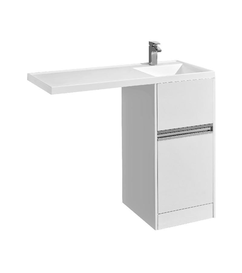 სააბაზანო ავეჯი   Лондри 1050 კარადა + ხელსაბანი მარჯვენა  Лондри 1050  ფერი: თეთრი  AQUATON