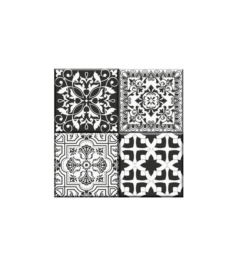 ceramic. Tile NOTTE BLACK-WHITE SERAMIKSAN 30*30