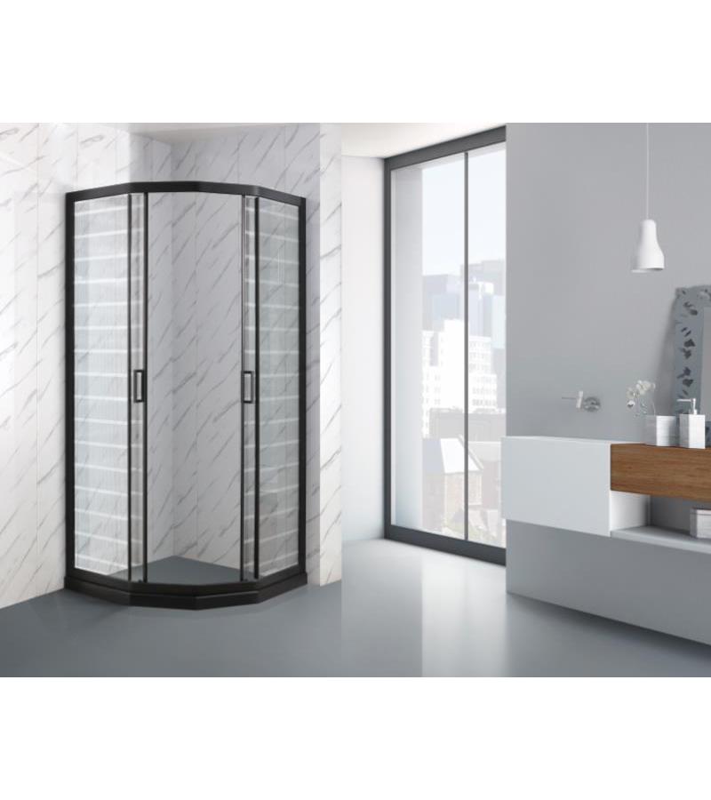 საშხაპე კაბინა  OSK-837A-1  შავი კანტით,  ზომა  90*90*195