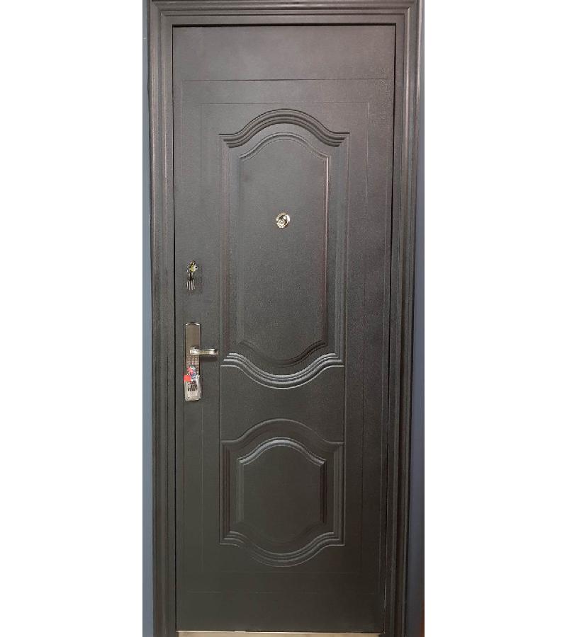 Лит. Дверь черная WX-S-184 размером 0,5мм. 2050*960*50 мм наружное отверстие, левое (L)