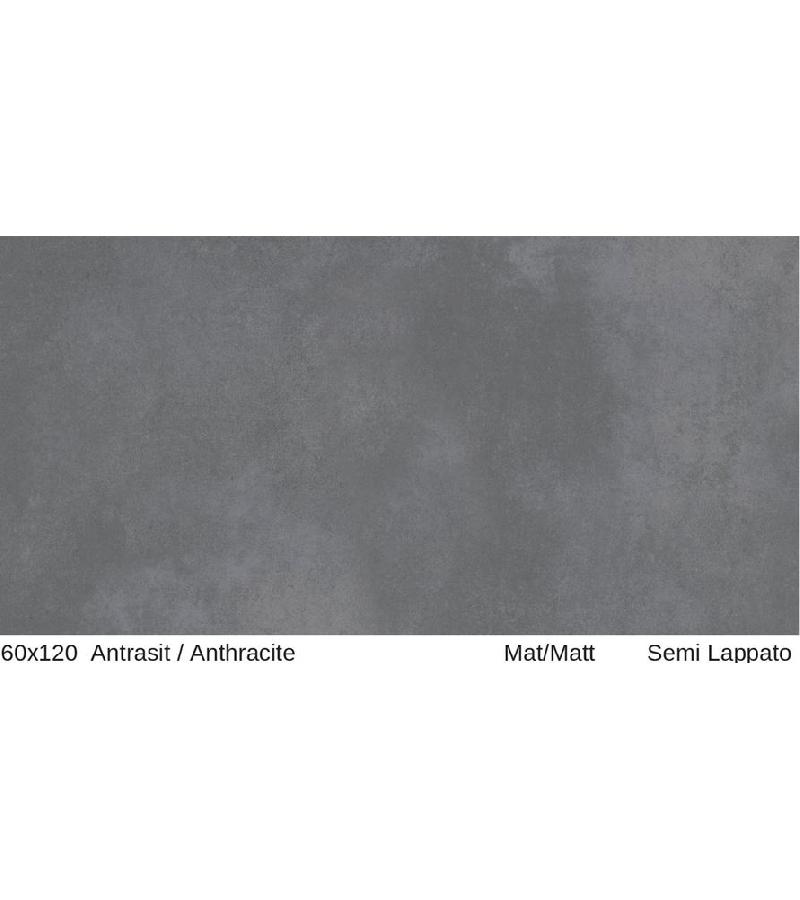 კერამიკ. ფილა   AGREGA   ANTHRACITE   R I N O  60*120