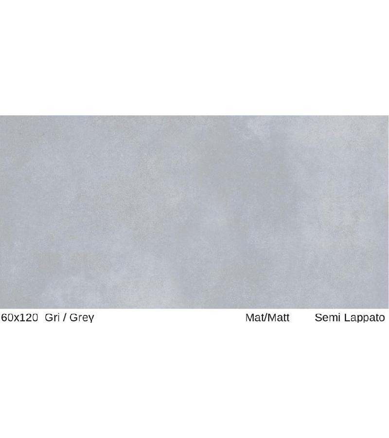 კერამიკ. ფილა   AGREGA   GREY  MATT  R I N O  60*120