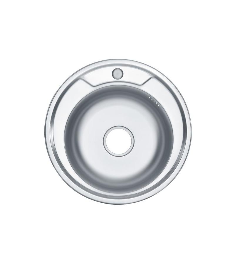 უჟანგავი ლით. ნიჟარა  490*490*180მმ *0.6მმ   სიფონით  LS-4949