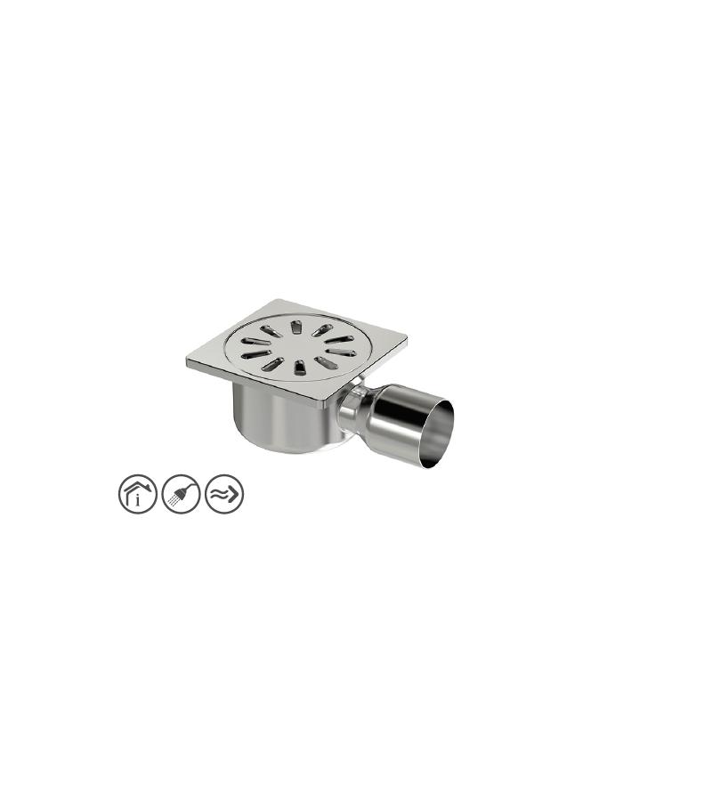 ტრაპი უჟანგავი გვერ.  PREMIUM 10X10 50მმ  #3045.0Y050K.010.1 მწარ.  MERTINOKS 